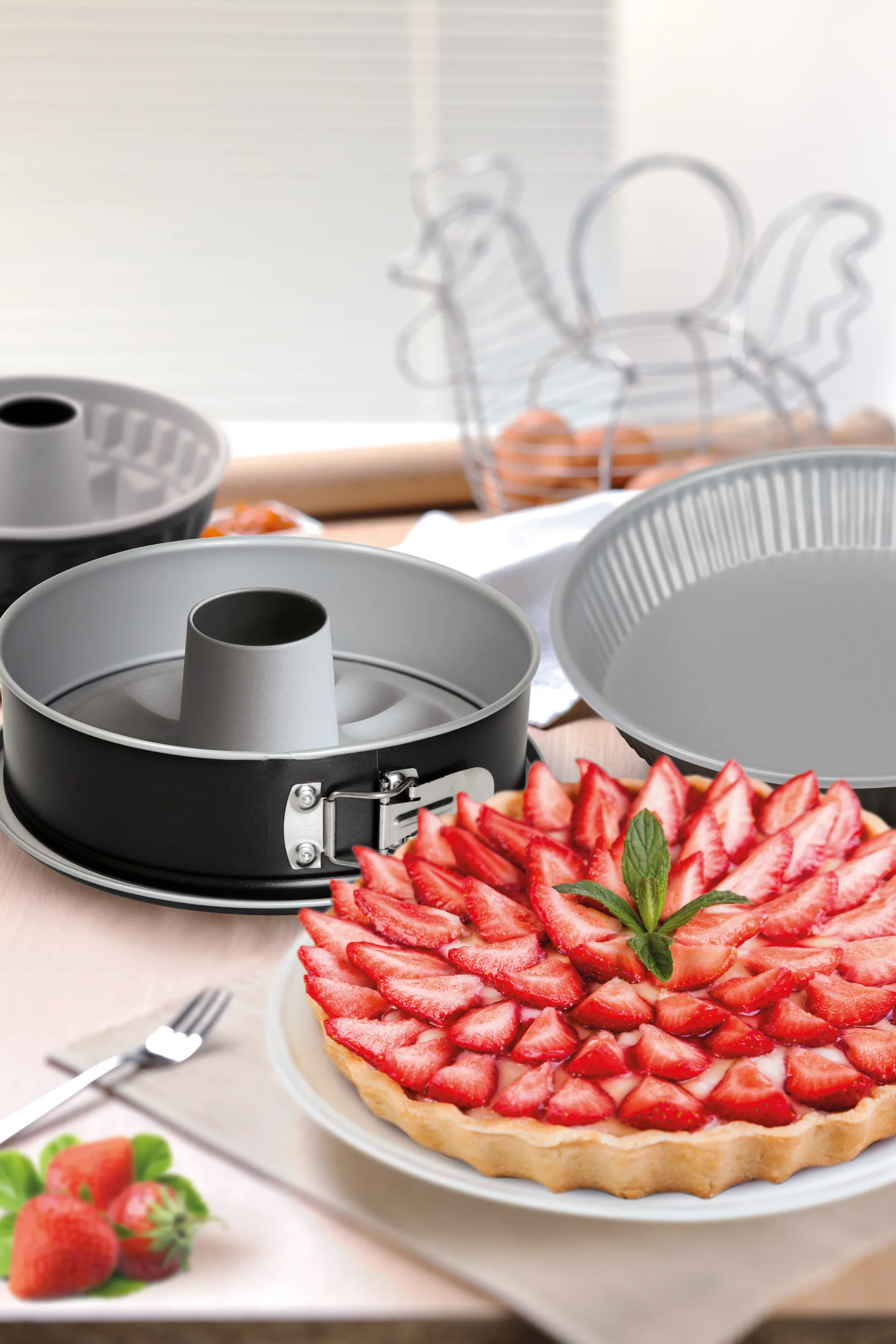 Silver Eligance springform, Stål, inklusive midtkegle, Ø26 cm Guardini