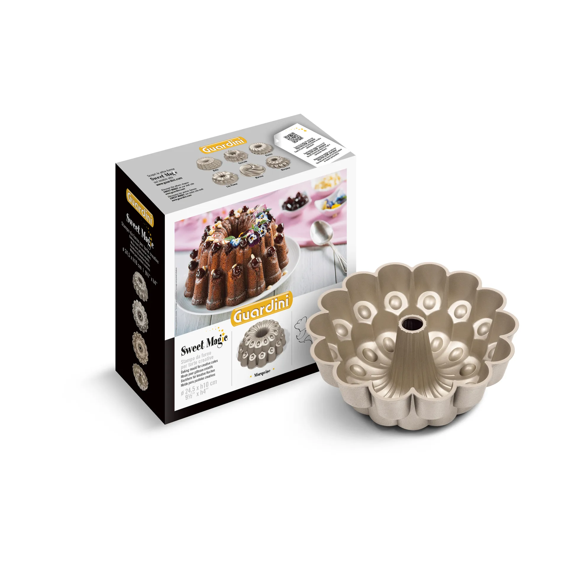 Sweet Magic bageform, Støbt aluminium, Marquise, 224 cl Guardini