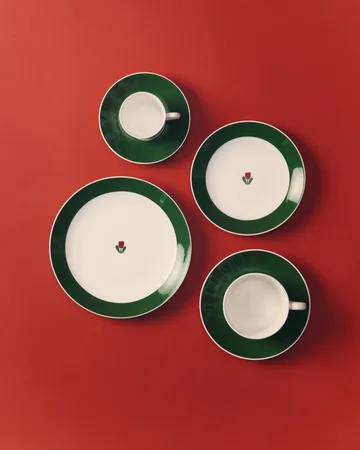 JULIANA tallerken - Rød, uden kant, Ø18 cm - Gustafsbergs Porslinsfabrik