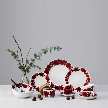 Röd Aster tallerken - Ø 22 cm - Gustafsbergs Porslinsfabrik