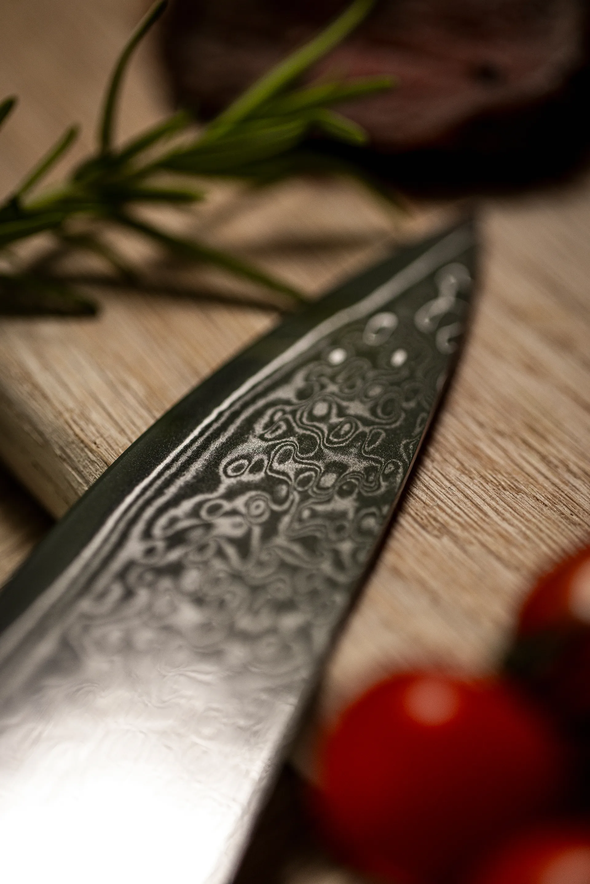 Damask knivsæt 6-dele, Brun-rustfrit stål Hâws