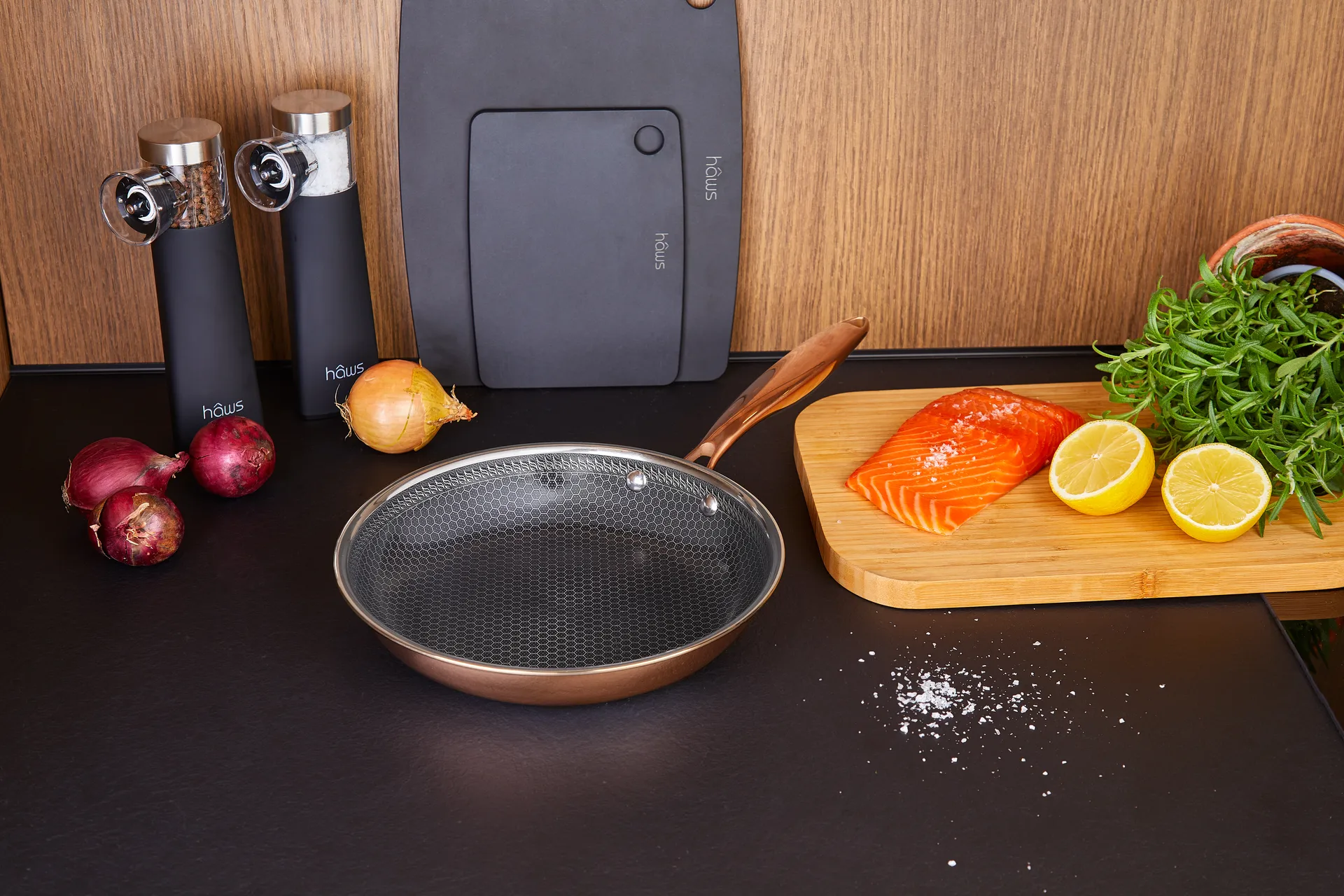 Hâws Santo stegepande hybridcoating rose gold, Ø24 cm Hâws