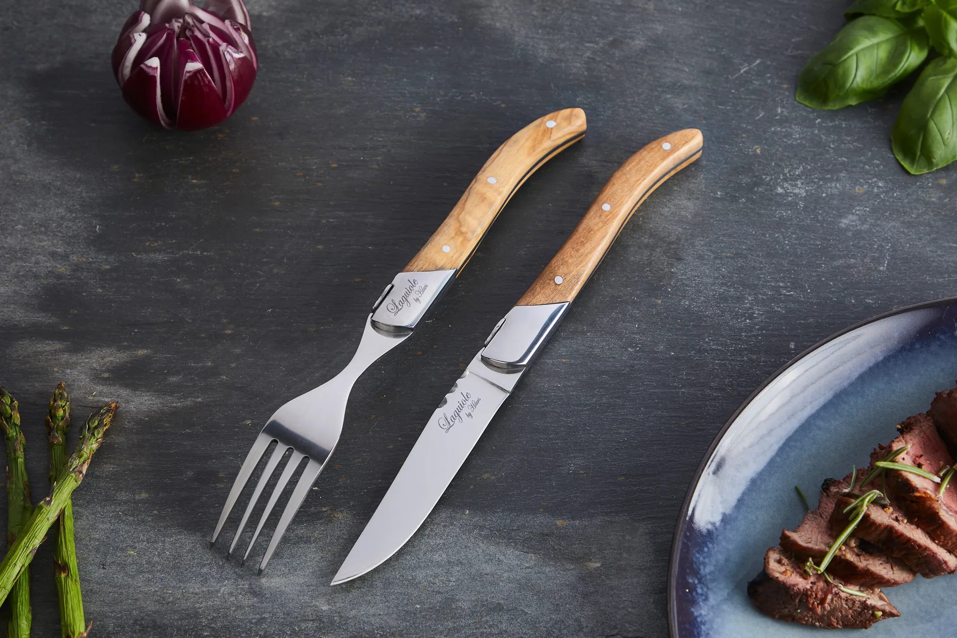 Laguiole By Hâws grillbestik 12 dele, Olive Hâws