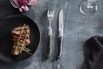 Laguiole By Hâws grillkniv 6 pak - Black Wood - Hâws