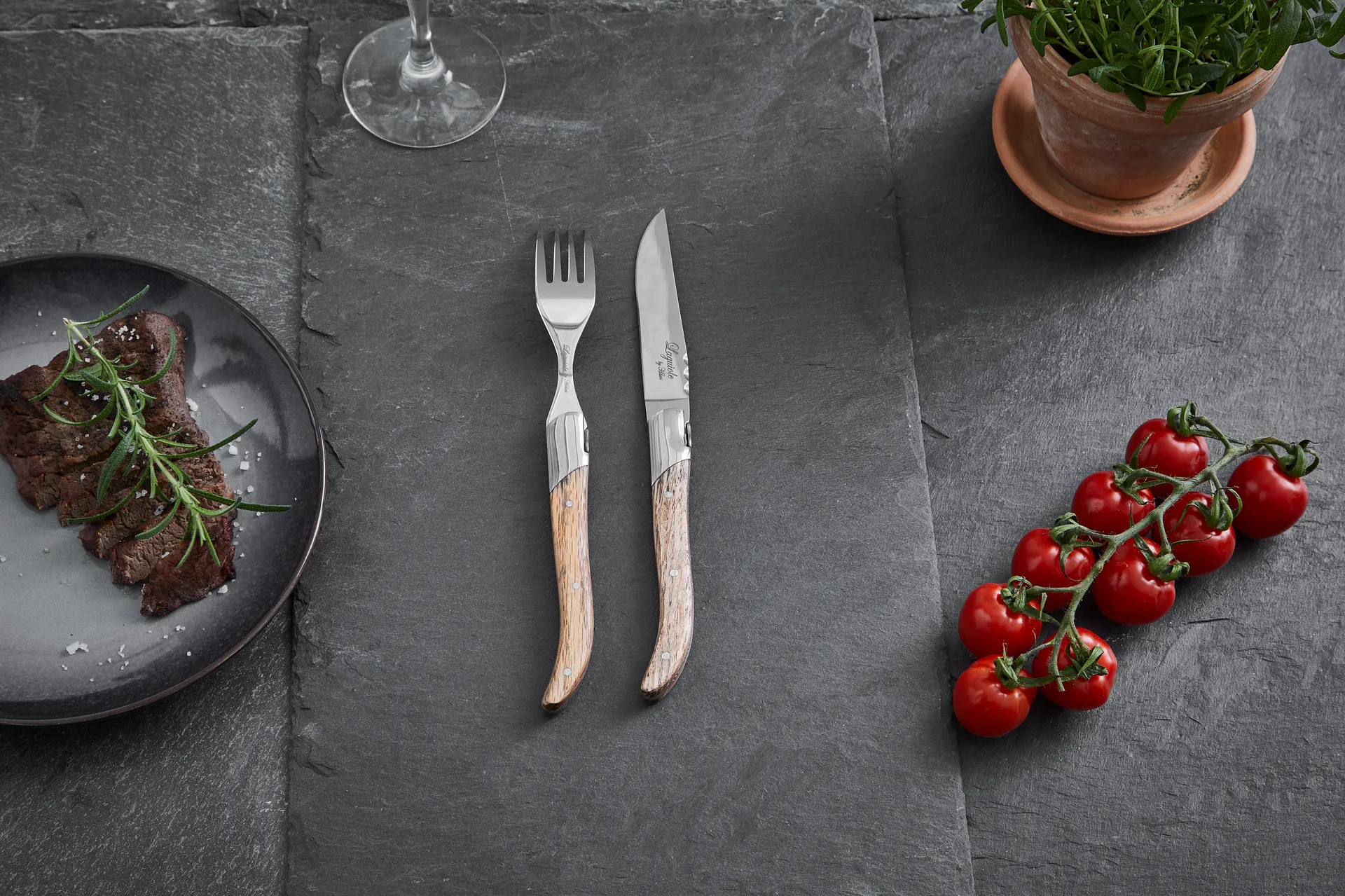 Laguiole By Hâws grillkniv 6 pak, Oak Hâws