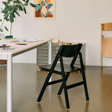 Backflip Chair stol - Anthracite lakeret bøg - HAY