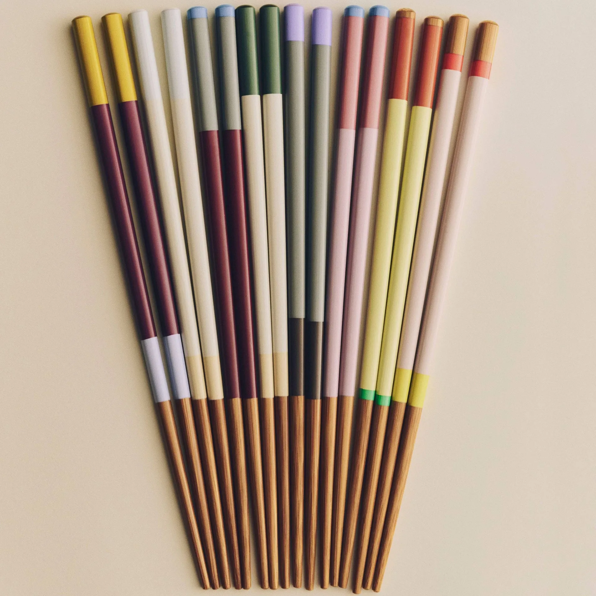 Colour spisepinde 4-pak, Bright HAY