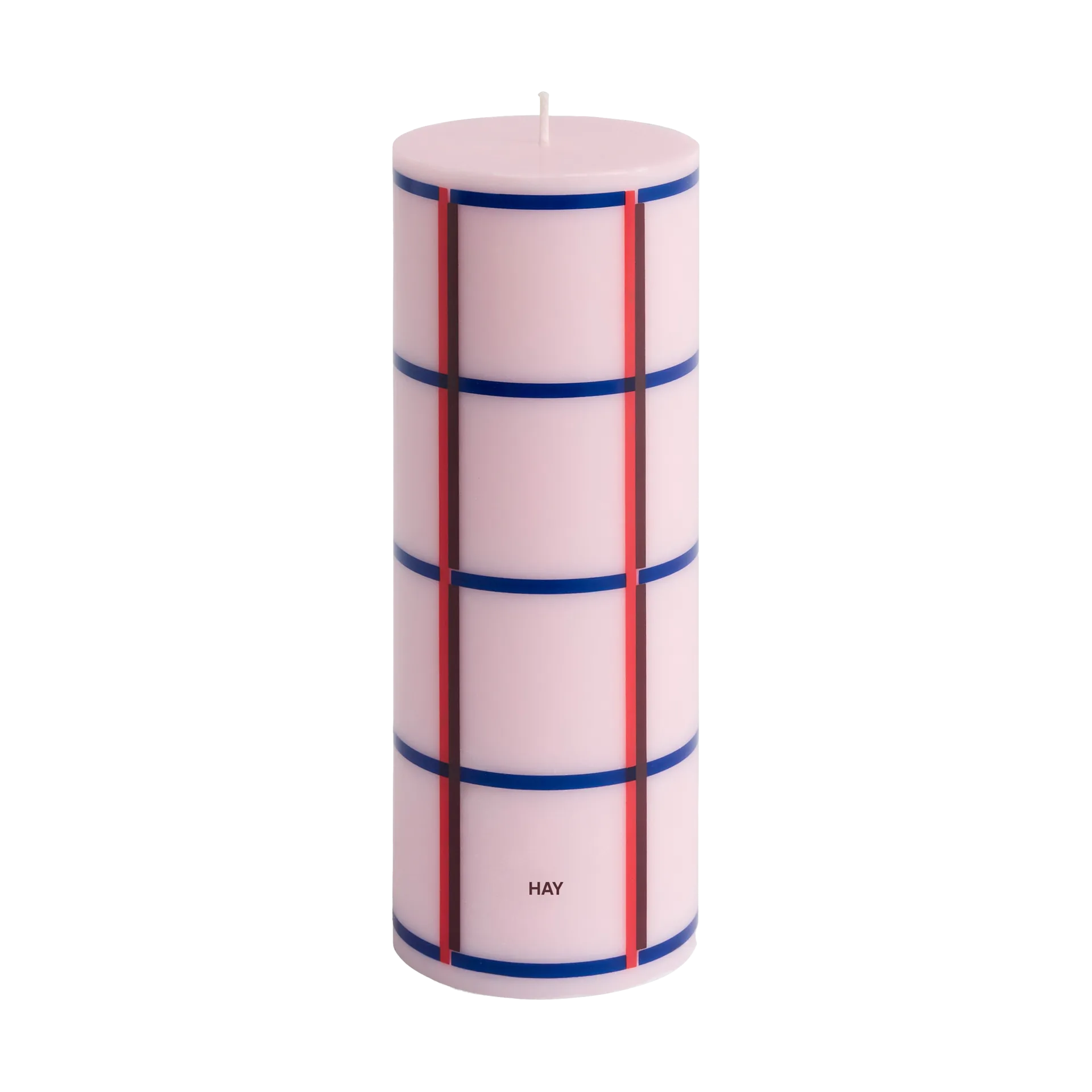 Column Candle bloklys medium 20 cm, Light pink-red-bordeaux-dark blue HAY