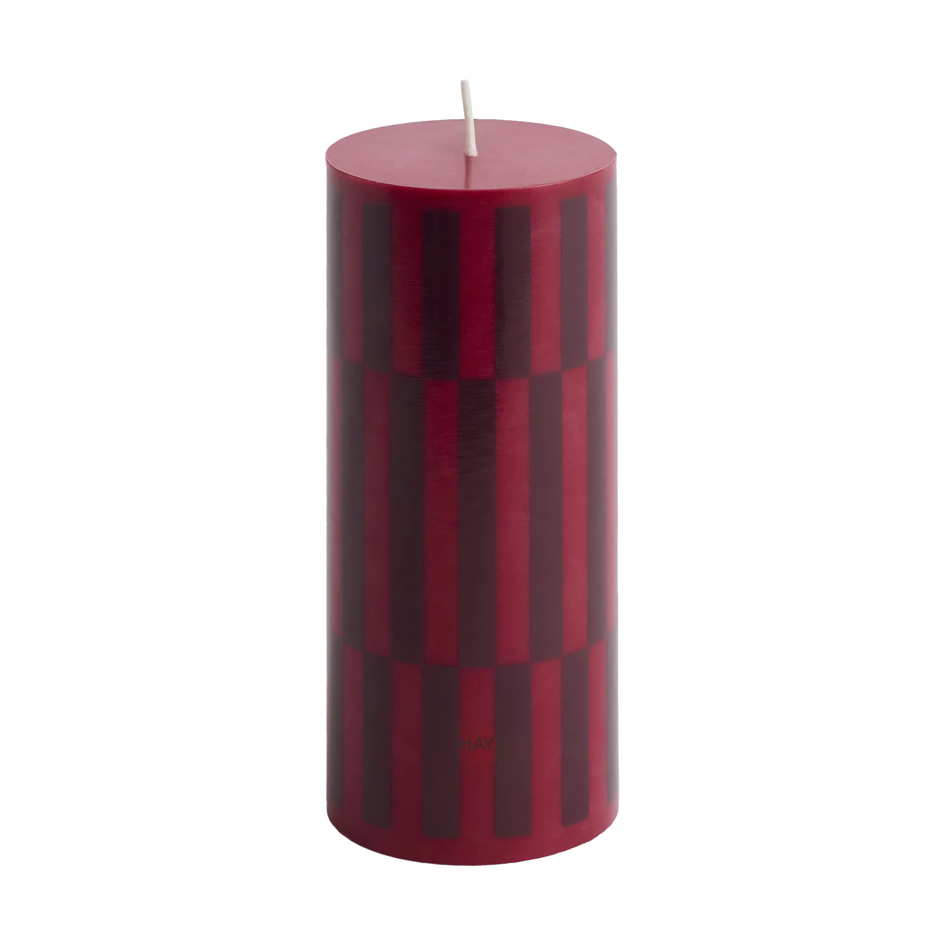 Column Candle bloklys small 15 cm, Wine-bordeaux HAY