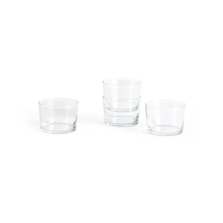 Glas drikkeglas S 22 cl 4-pak - Klar - HAY