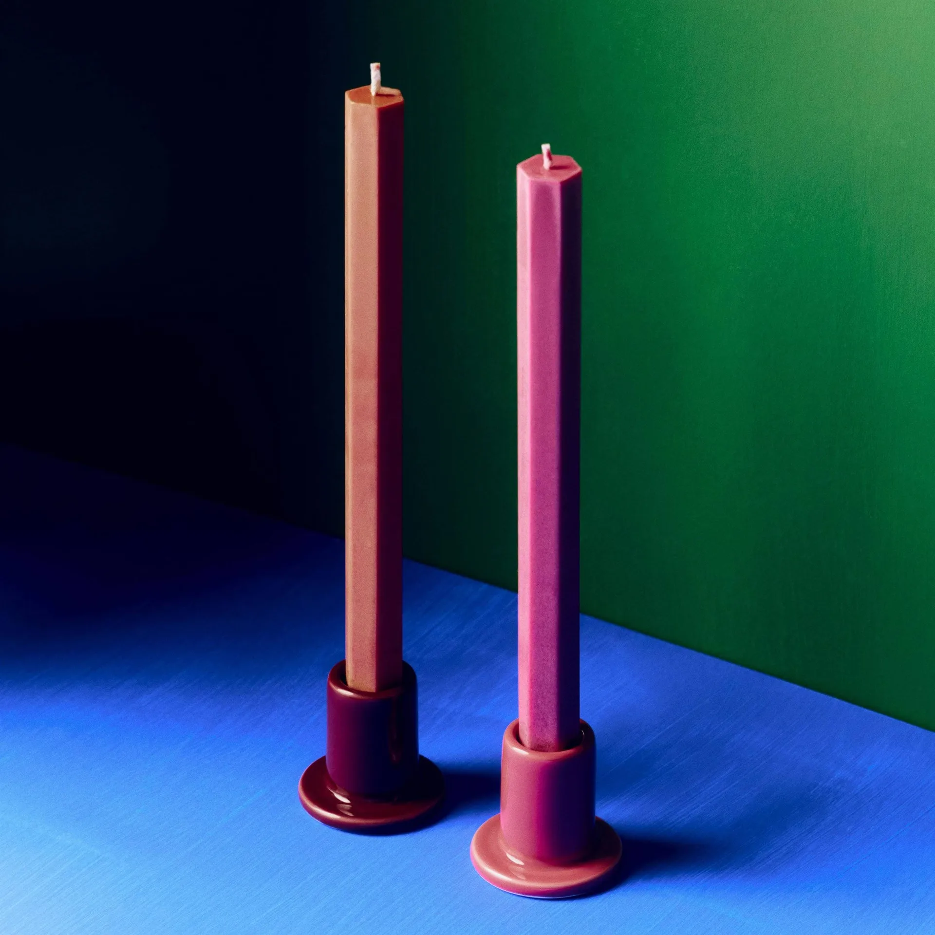 Hexagon Candle lys mix 4-pak, Berry HAY