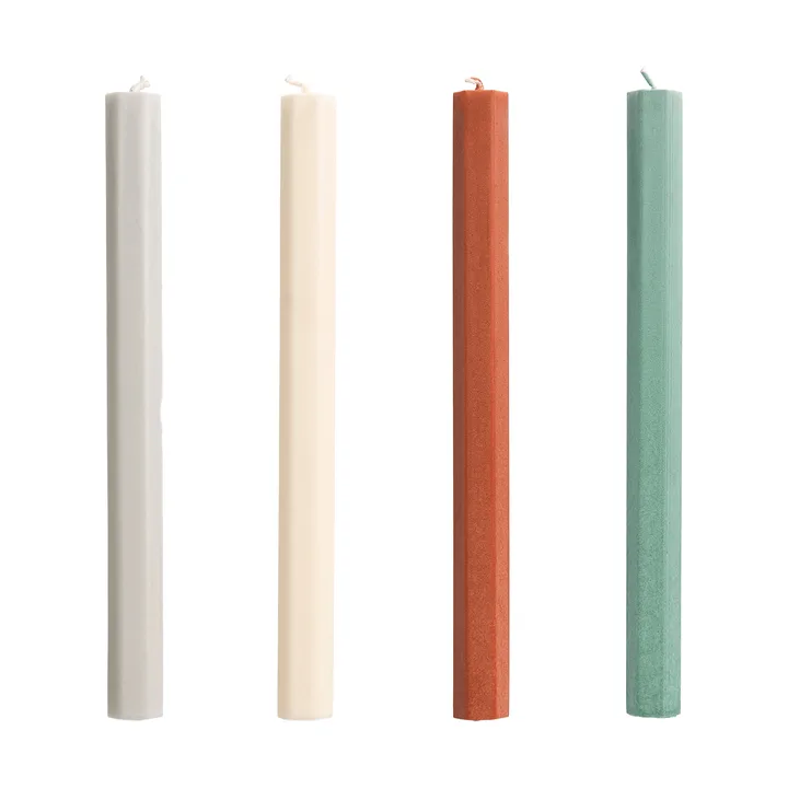 Hexagon Candle lys mix 4-pak - Forest - HAY