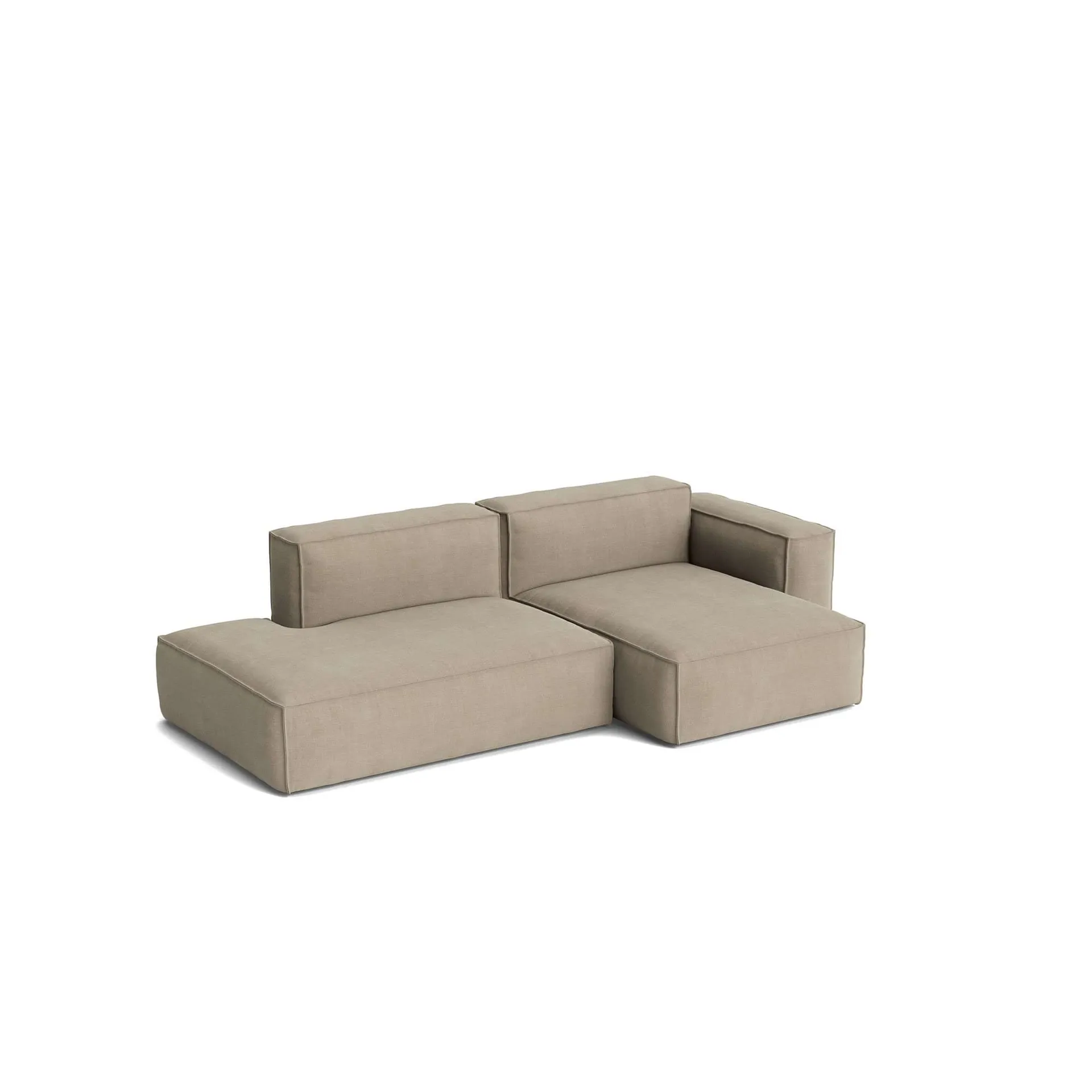 Mags Soft Low Armrest sofa 2,5-pers. kombination 3, Linara beige, højrevendt, aftageligt betræk HAY