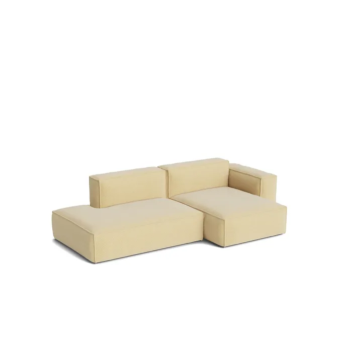 Mags Soft Low Armrest sofa 2,5-pers. kombination 3 - Tartaglia Ocre white, højrestillet, aftageligt betræk - HAY