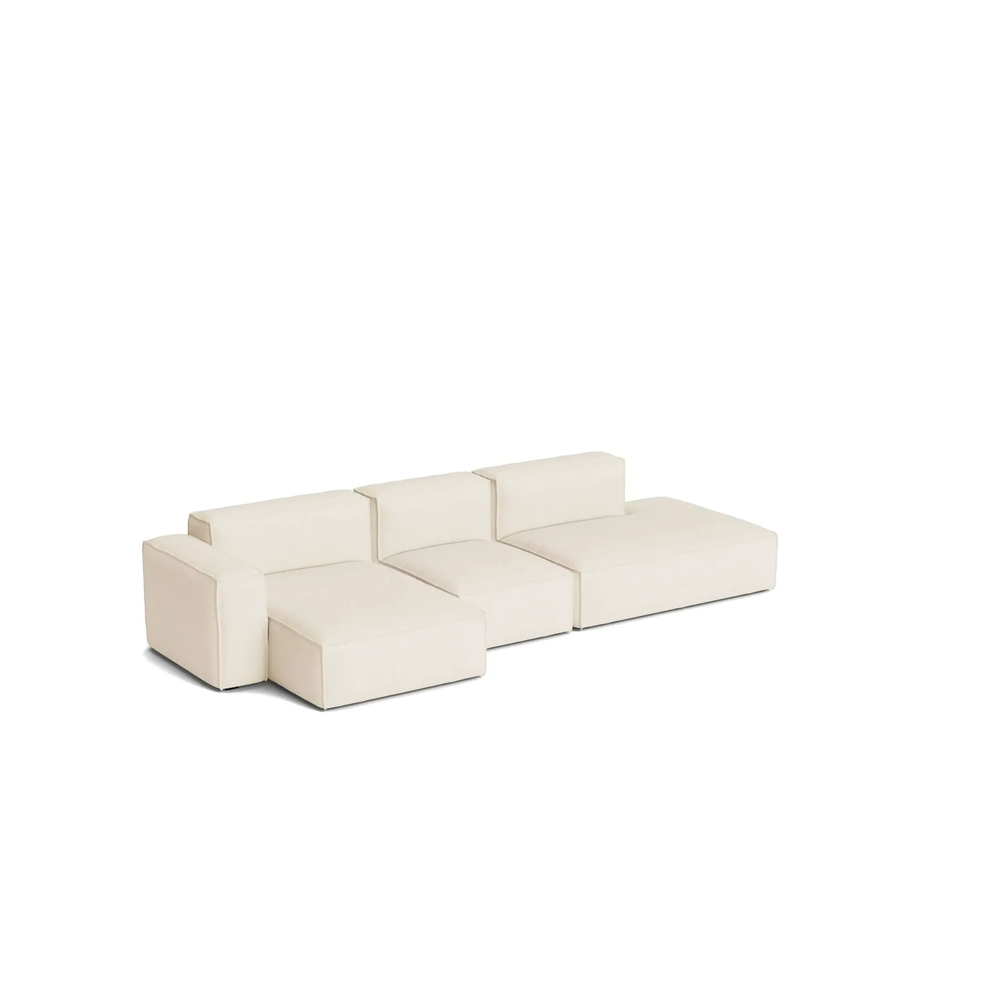 Mags Soft Low Armrest sofa 2,5-pers. kombination 3, Turf cream, venstrevendt, aftageligt betræk HAY