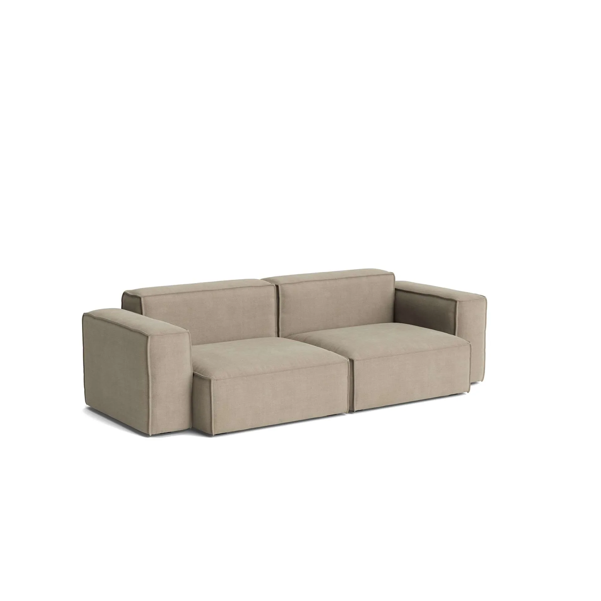 Mags Soft Low Armrest sofa 2,5-personers kombination 1, Linara beige, aftageligt betræk HAY