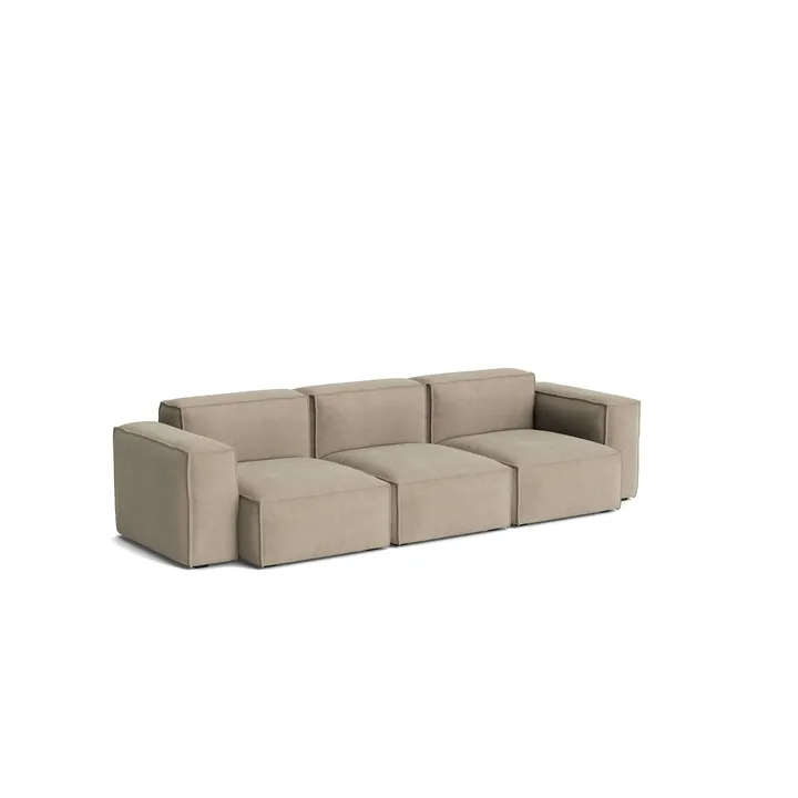 Mags Soft Low Armrest sofa 2,5-personers kombination 1 - Linara beige, aftageligt betræk - HAY