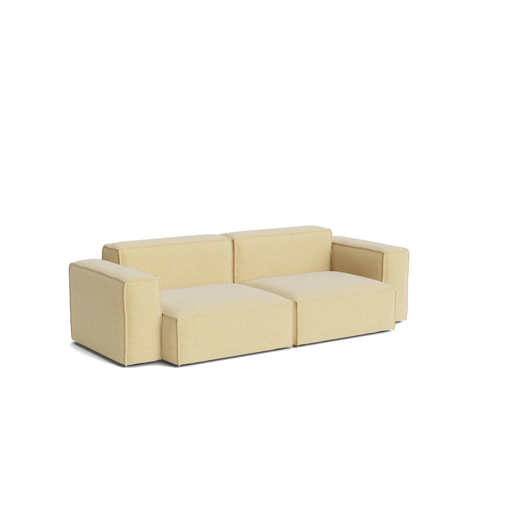Mags Soft Low Armrest sofa 2,5-personers kombination 1, Tartaglia Ocre white, aftageligt betræk HAY