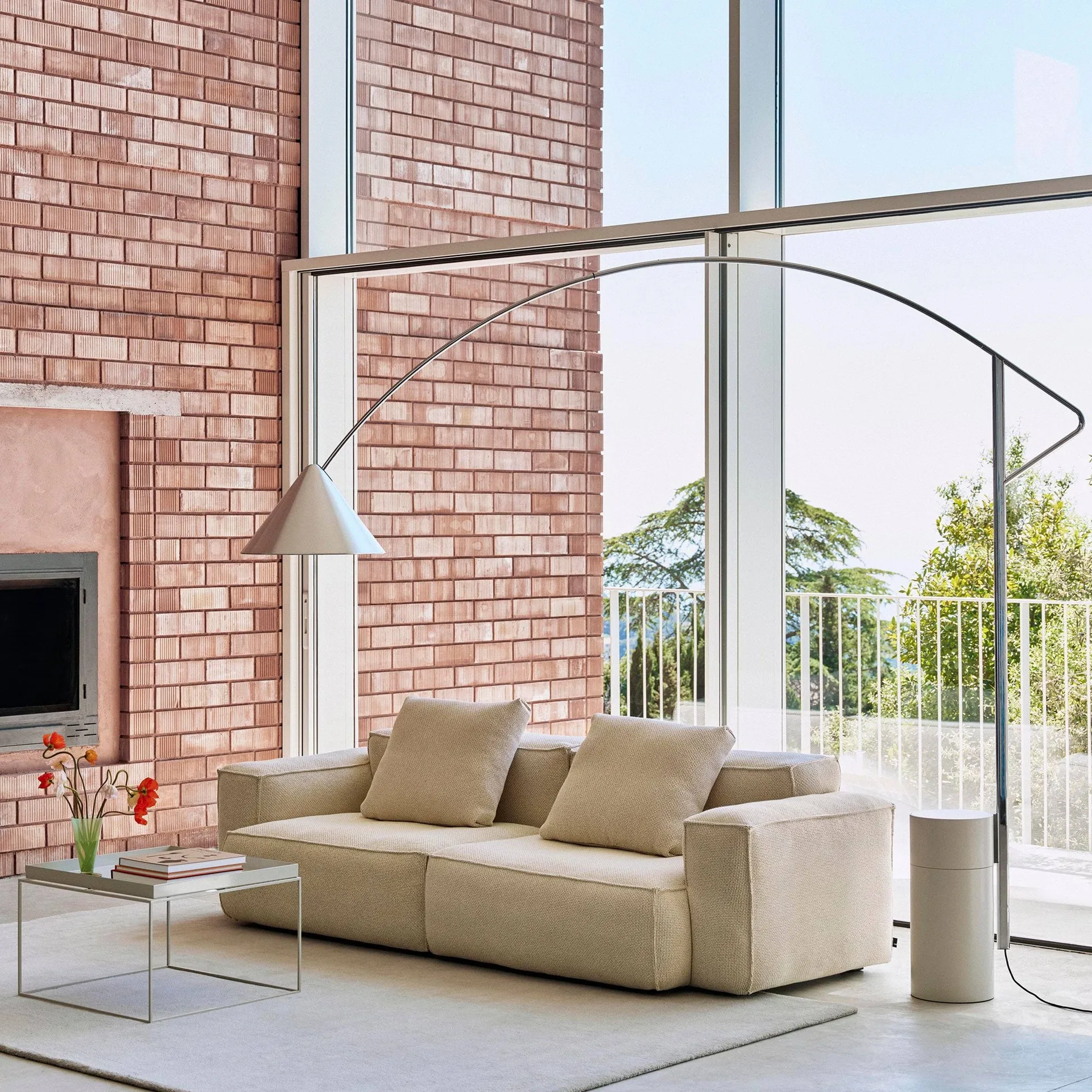 Mags Soft Low Armrest sofa 2,5-personers kombination 1, Tartaglia Ocre white, aftageligt betræk HAY