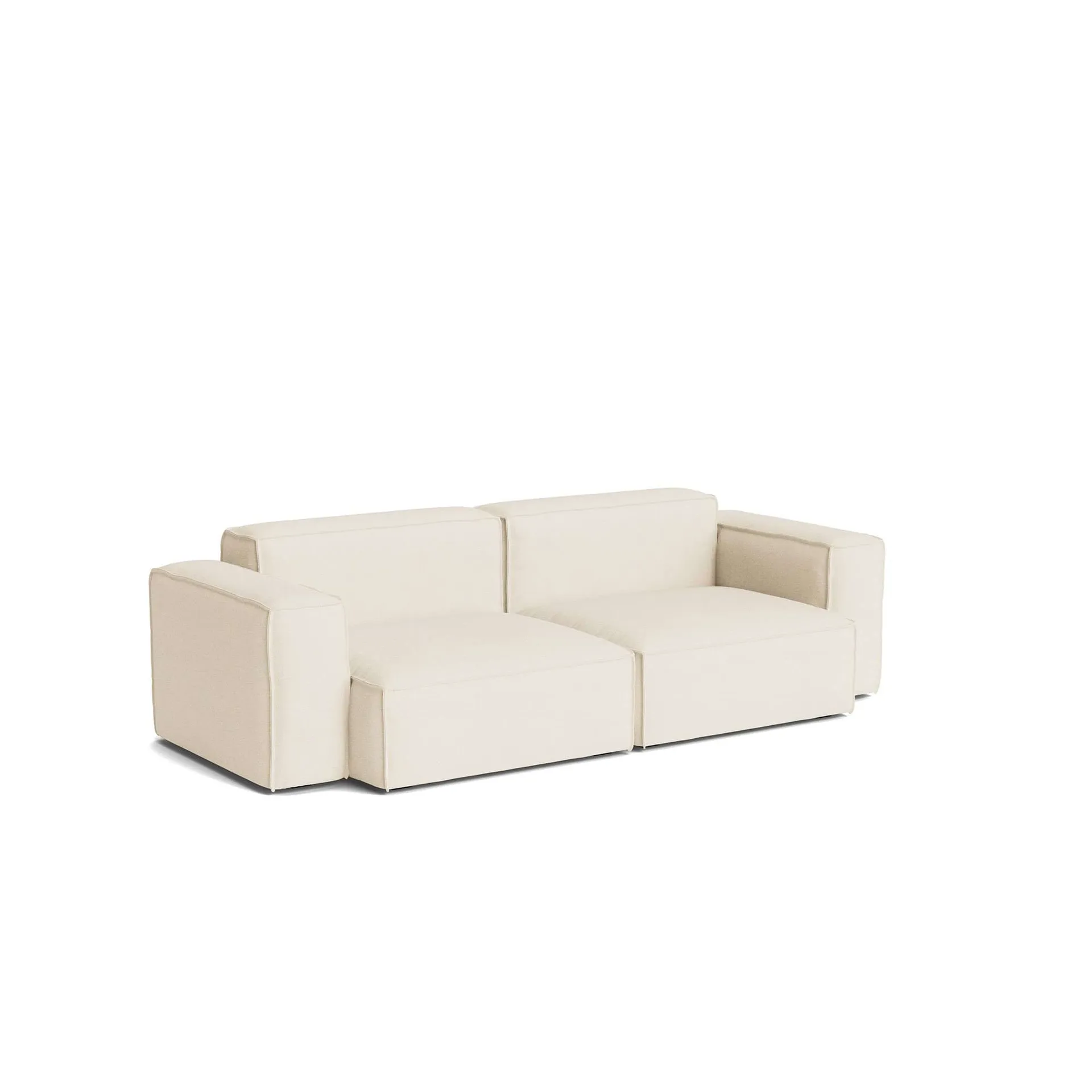 Mags Soft Low Armrest sofa 2,5-personers kombination 1, Turf cream, aftageligt betræk HAY