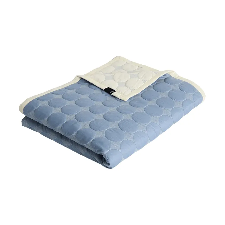 Mega Dot sengetæppe organic 235x245 cm - Dusty blue - HAY
