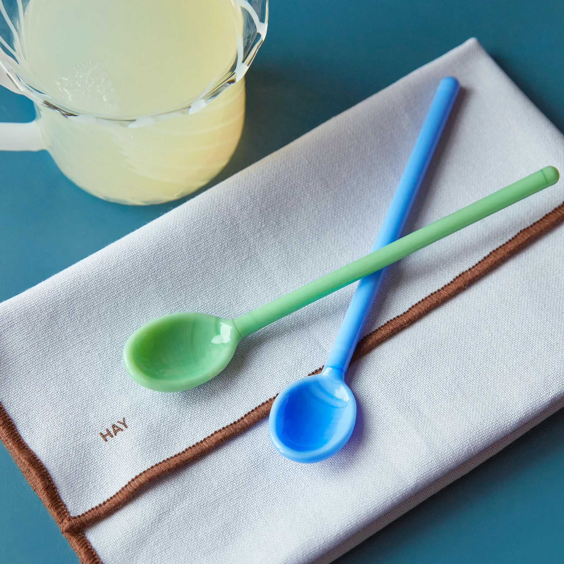 Mono glasske 2-pak, Sky blue/Green HAY