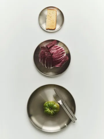 Outdoor Market tallerken - Rustfrit stål, Ø20 cm, 2-pak - HAY