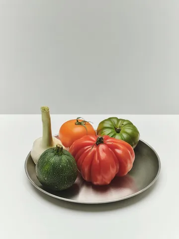 Outdoor Market tallerken - Rustfrit stål, Ø26 cm, 2-pak - HAY