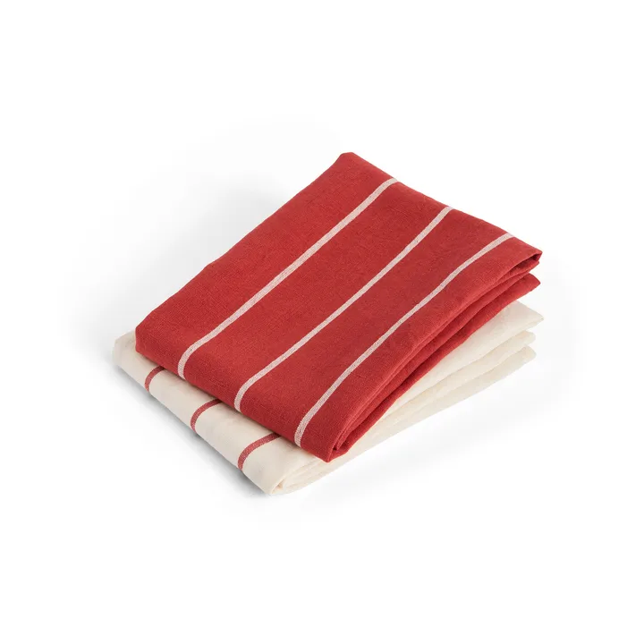 Outdoor Market viskestykke - Beige-red, 2-pak - HAY