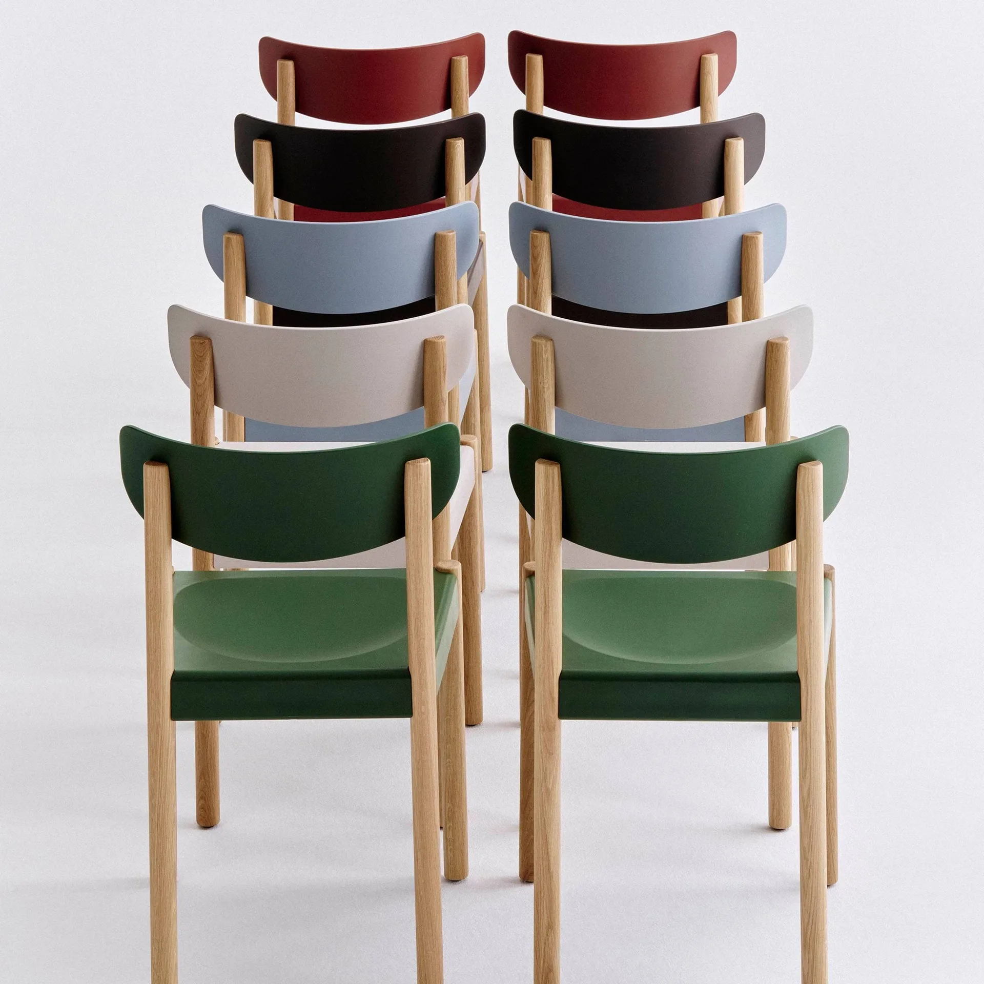 Pack Chair 10 stol, Oliebehandlet eg-ash blue HAY