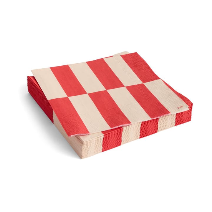 Pattern Lunch serviet 33x33 cm 20-pak - Off white-red - HAY