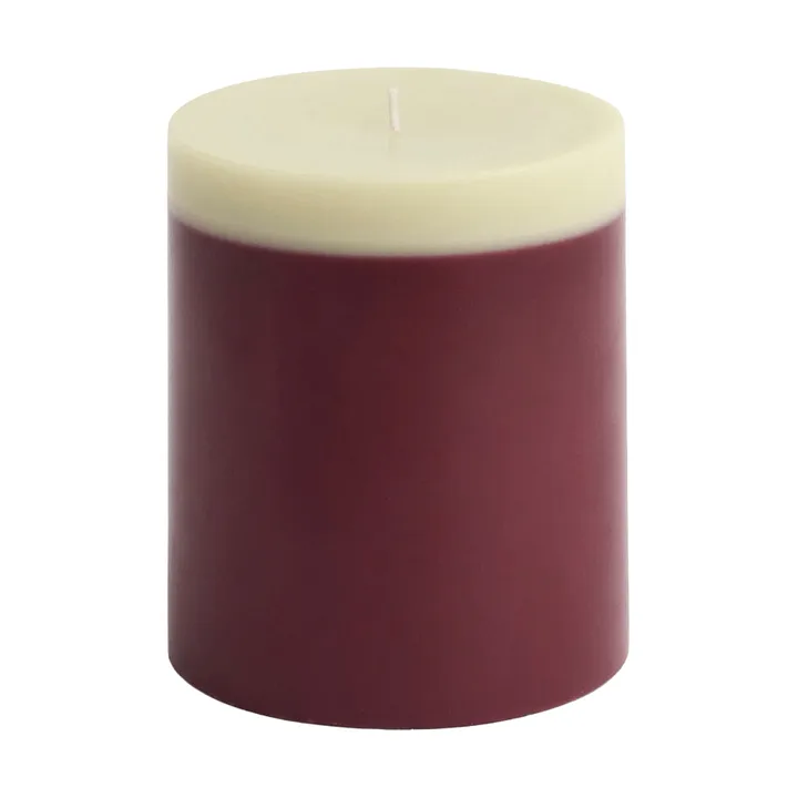 Silo Candle bloklys - Bordeaux-lime white, Ø9,5x11 cm - HAY