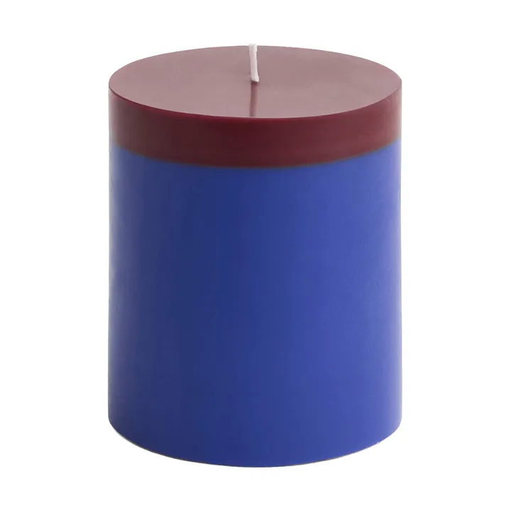 Silo Candle bloklys - Royal blue-bordeaux, Ø9,5x11 cm - HAY