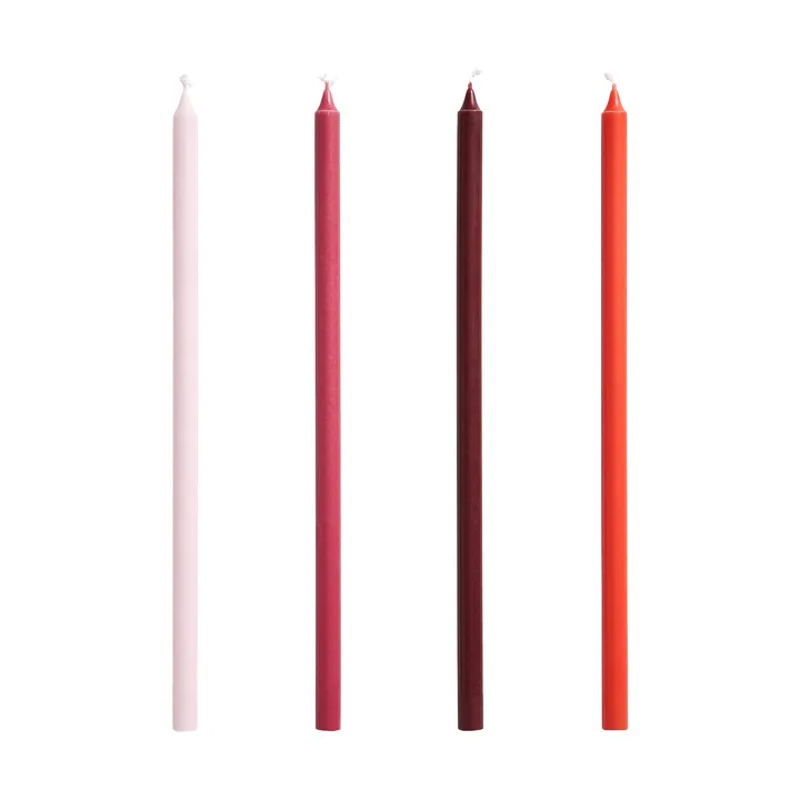 Slim lys 4-pak - Pink-red - HAY