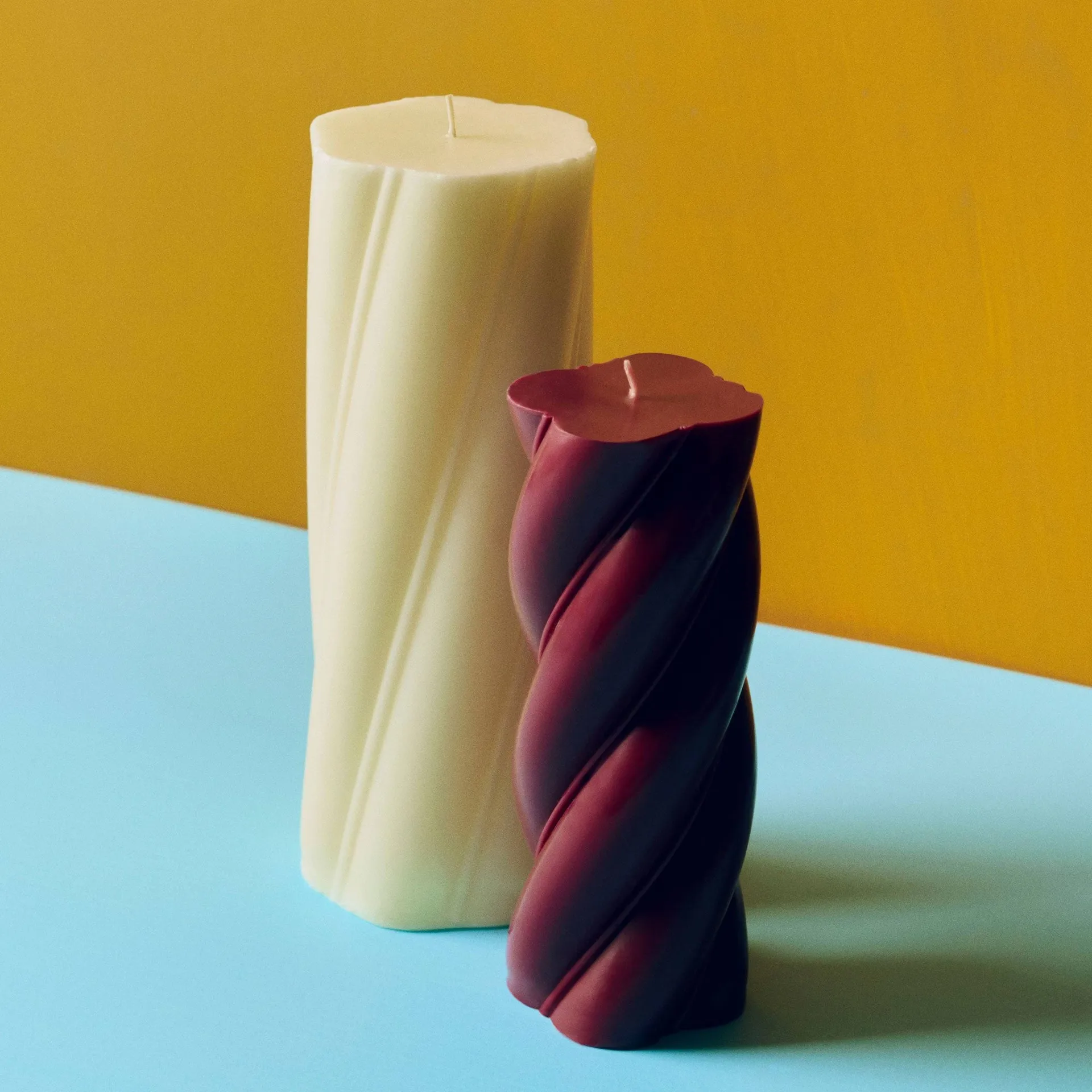 Soft Serve Candle bloklys, Ivory, Ø9,5x24,5 cm HAY