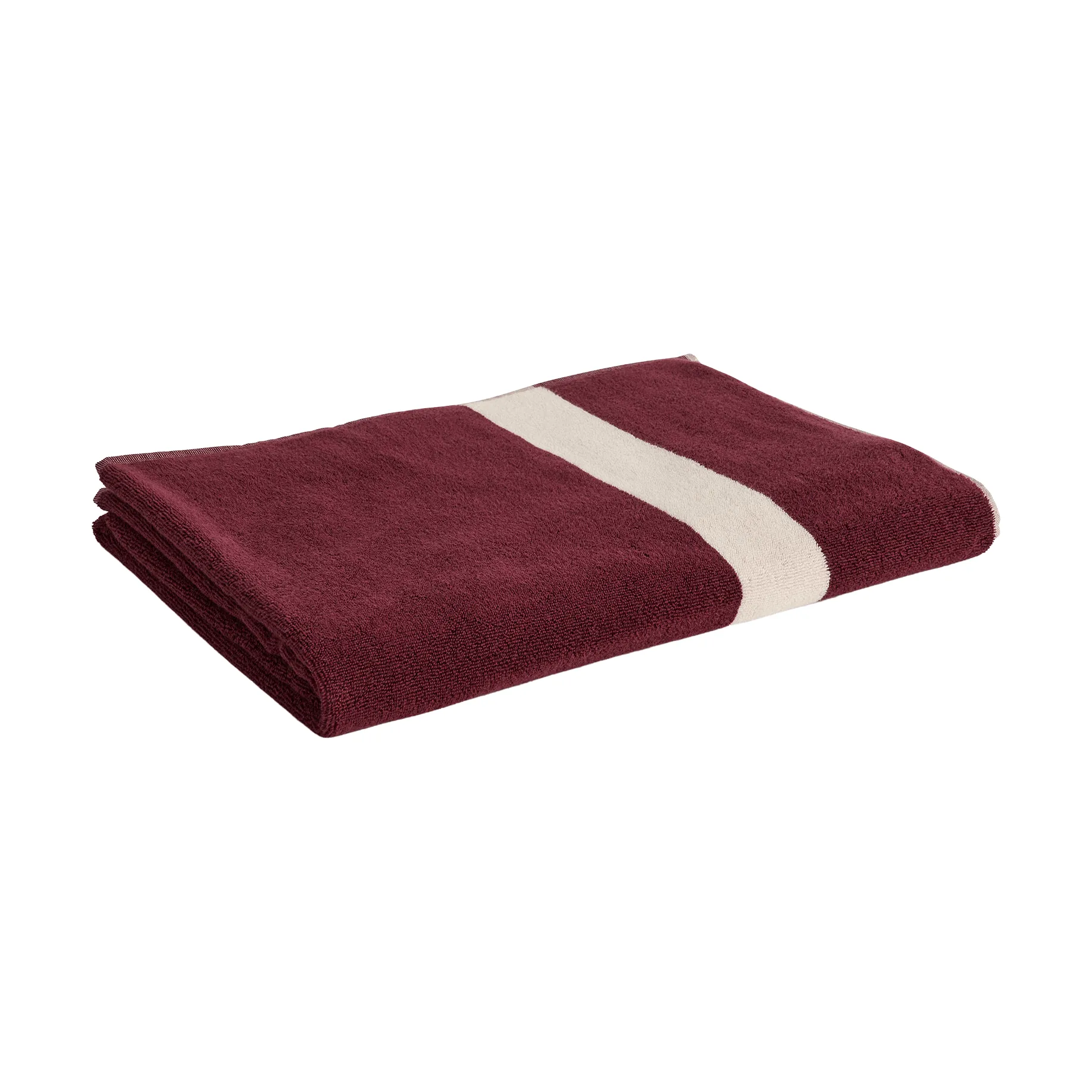 Stripe håndklæde, Burgundy, 100x150 cm HAY