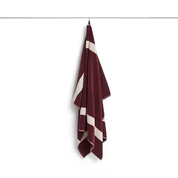 Stripe håndklæde - Burgundy, 100x150 cm - HAY