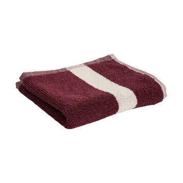 Stripe håndklæde - Burgundy, 30x30 cm - HAY