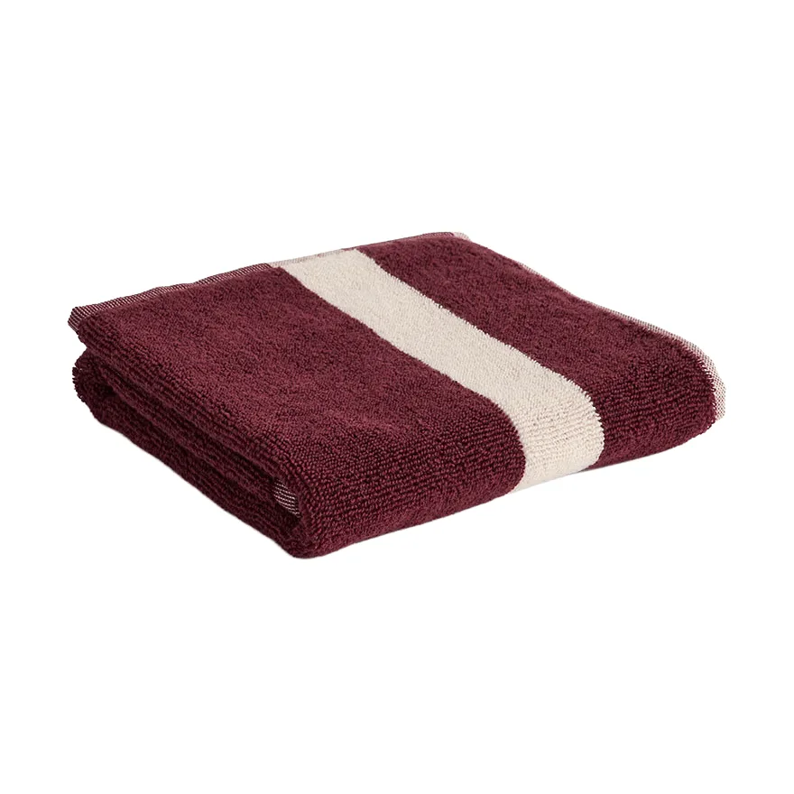 Stripe håndklæde, Burgundy, 40x60 cm HAY