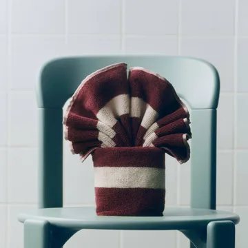Stripe håndklæde - Burgundy, 40x60 cm - HAY