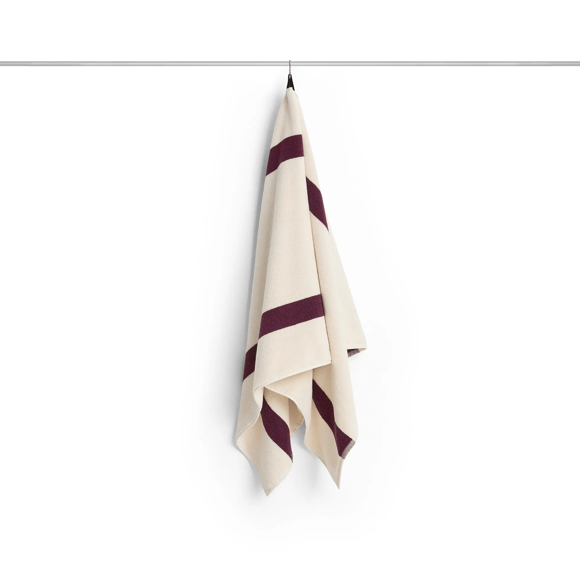 Stripe håndklæde, Burgundy, 70x140 cm HAY