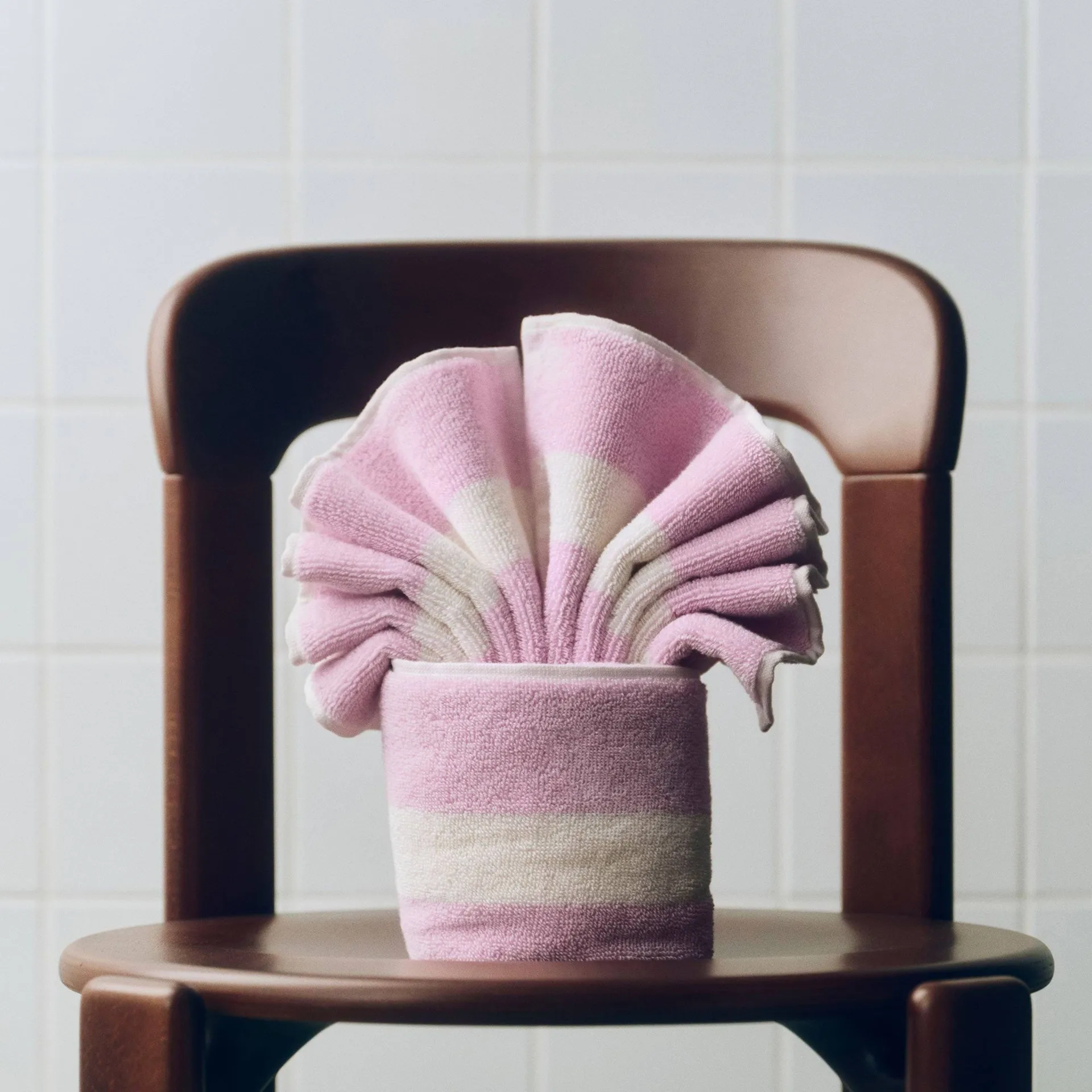 Stripe håndklæde, Cool pink, 40x60 cm HAY