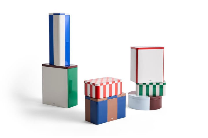 Tin Container opbevaringskrukke medium, Brown-midnight blue HAY