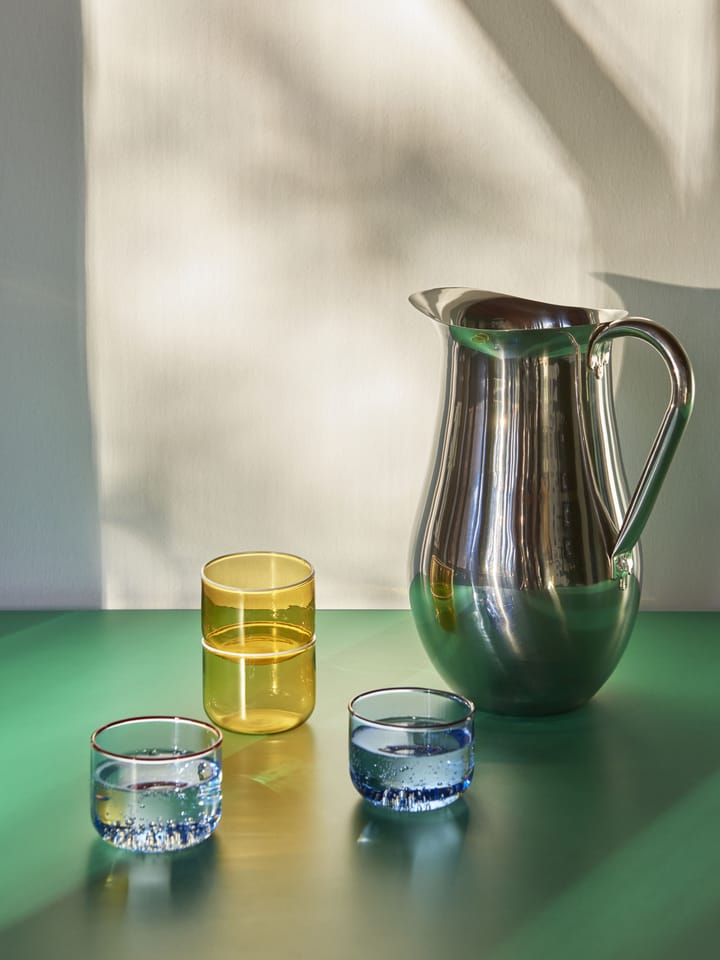 Tint glas 20 cl 2-pak, Lysegul/Hvid kant HAY