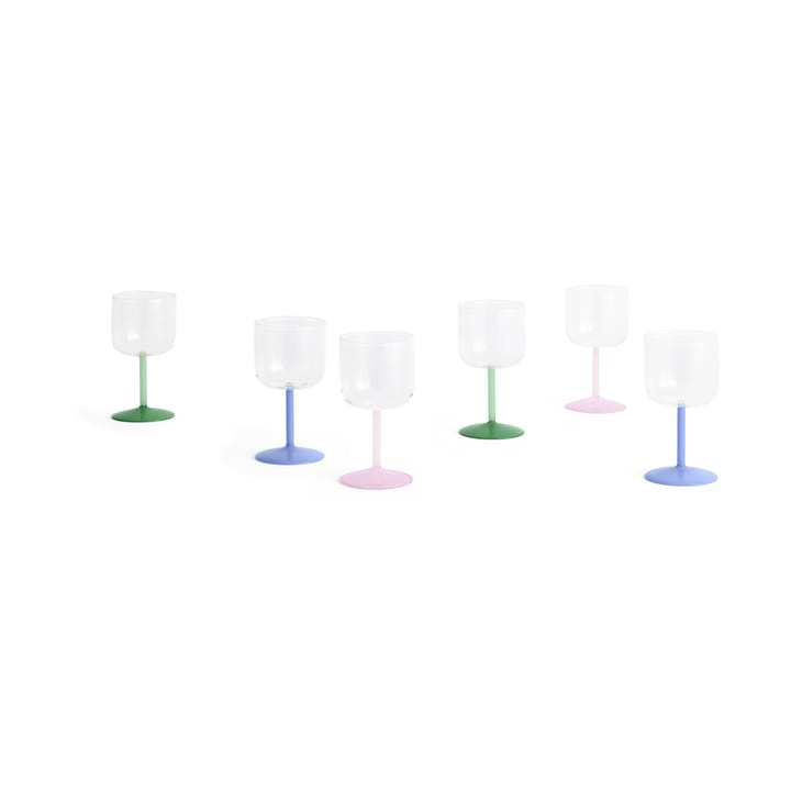 Tint vinglas 25 cl 2-pak, Blå/Klar HAY