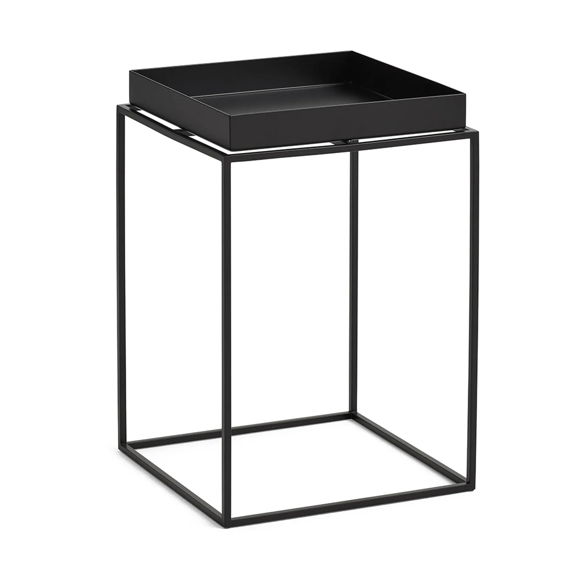 Tray Table medium brickbord, Black, 30x30x44 cm HAY