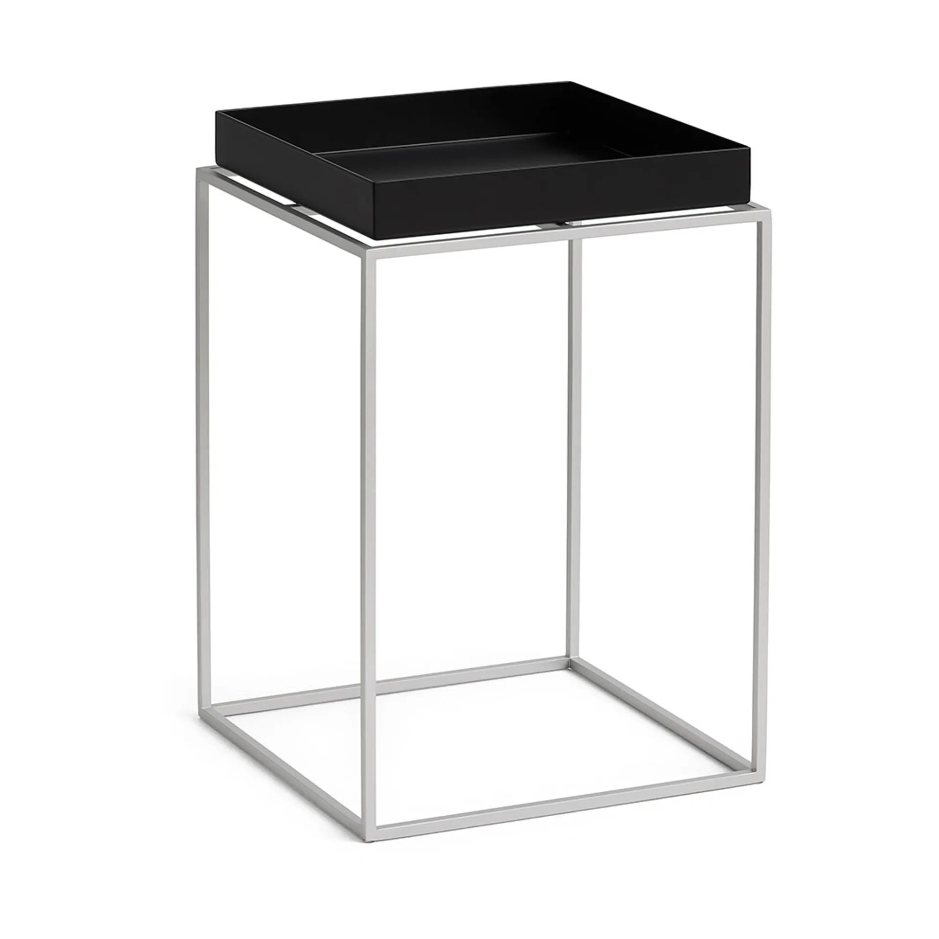 Tray Table medium brickbord, Black-silikone grå, 30x30x44 cm HAY