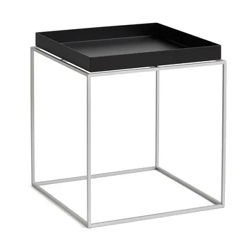 Tray Table medium brickbord - Black-silikone grå, 40x40x44 cm - HAY