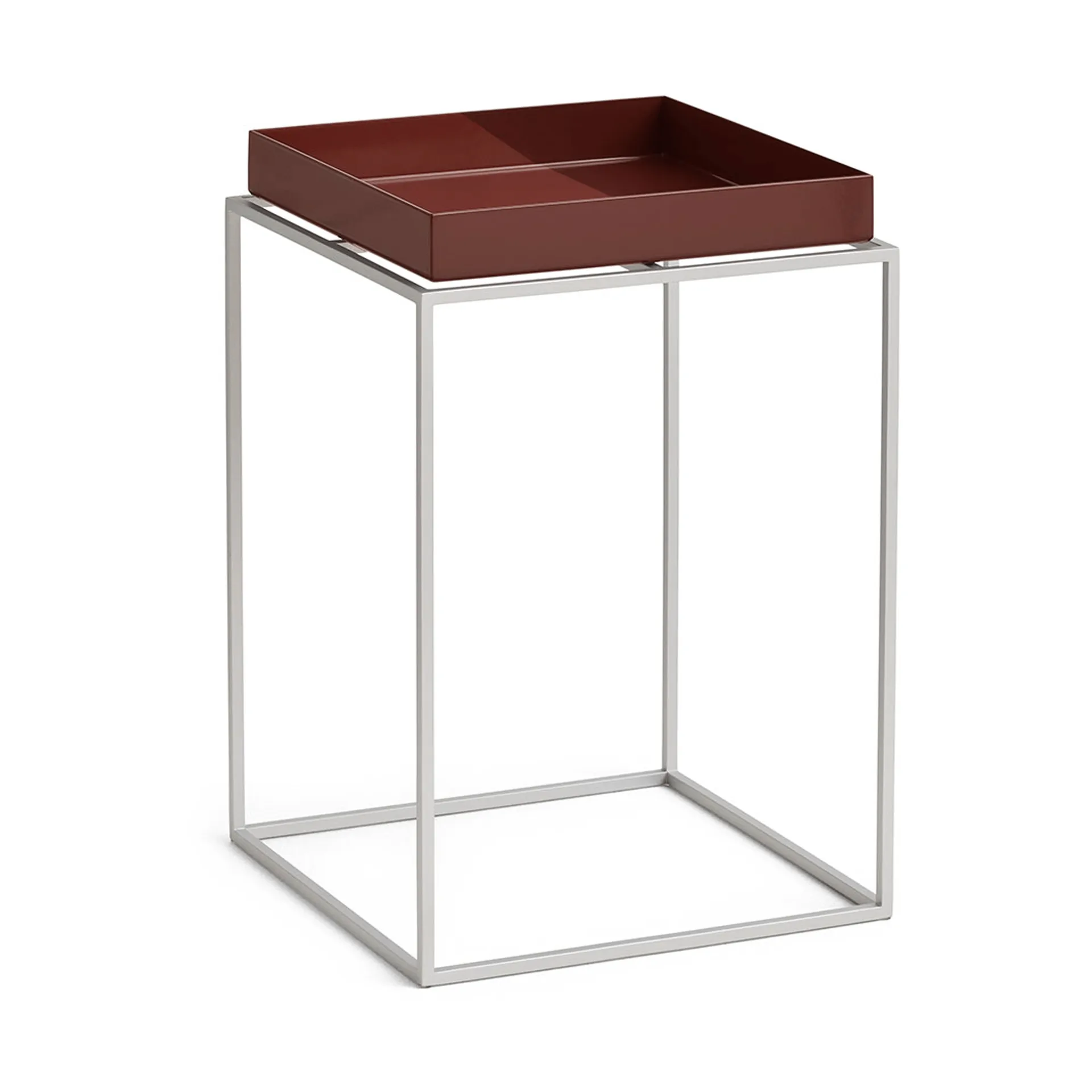 Tray Table medium brickbord, Chocolate-silikone grå, 30x30x44 cm HAY