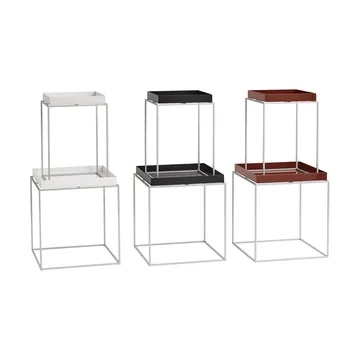 Tray Table medium brickbord - Chocolate-silikone grå, 30x30x44 cm - HAY